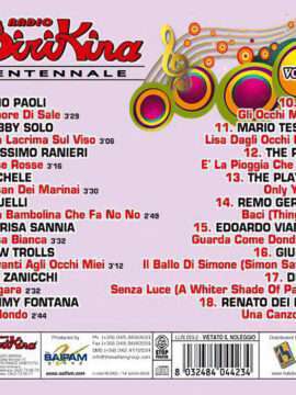 verso Copertina CD Radio Birikina Ventennale volume 3