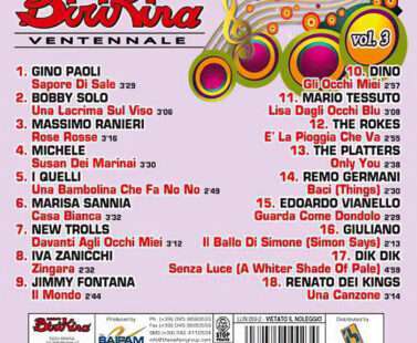 verso Copertina CD Radio Birikina Ventennale volume 3