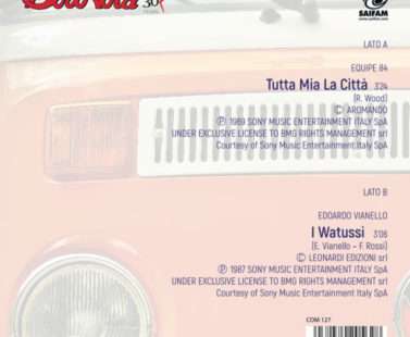 verso Copertina disco 45 giri, sesta uscita Radio Birikina