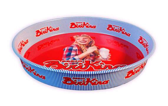 Vassoio decorativo con grafica Radio Birikina