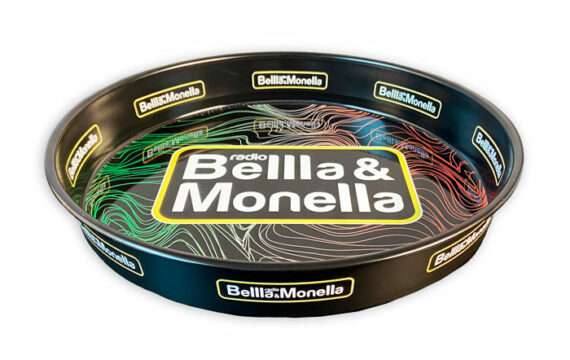 Vassoio decorativo con grafica Radio Bellla & Monella