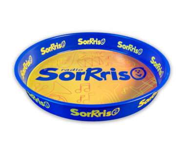 Vassoio decorativo con grafica Radio Sorrriso