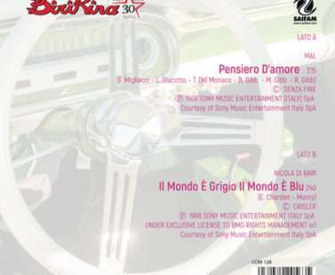 verso Copertina disco 45 giri, settima uscita Radio Birikina