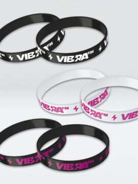 Set di sei braccialetti con logo Radio Vibra FM