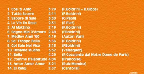 verso Copertina CD Percorso dell'Anima di Franco dei Califfi