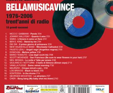 verso Copertina CD BellaMusicaVince Artisti Vari