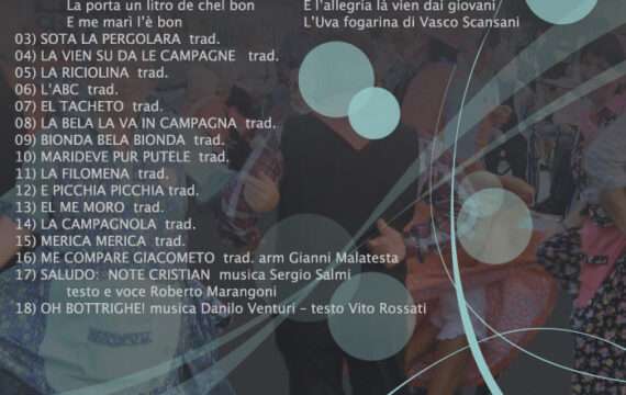 verso Copertina CDCantando su l'ara del Gruppo Folkloristico Bontemponi