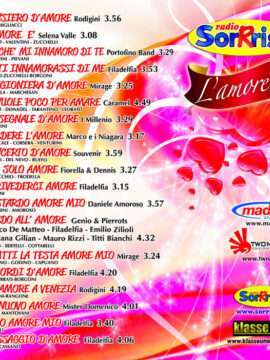 verso Copertina CD l'Amore è di Radio Sorrriso