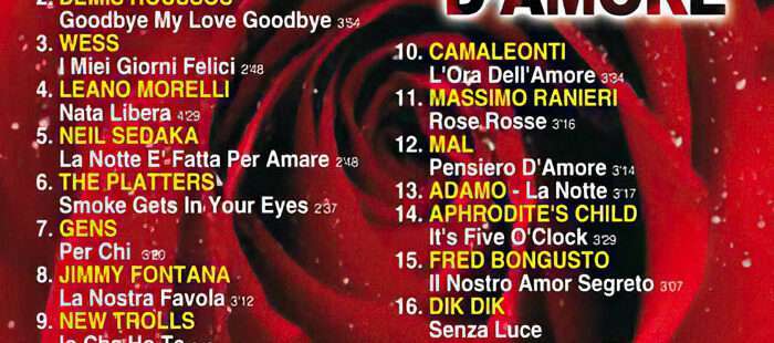 verso Copertina CD Canzoni d'Amore volume 1 di Radio Birikina