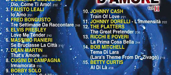 verso Copertina CD Canzoni d'Amore volume 2 di Radio Birikina