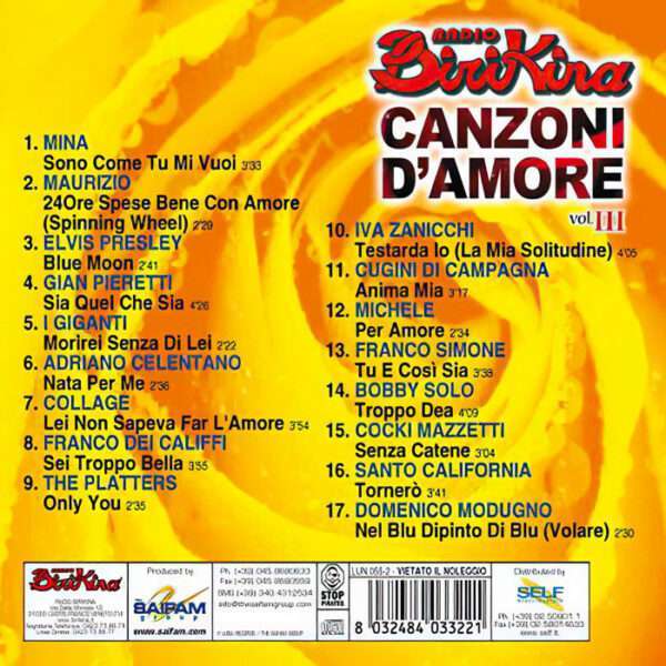 CD - Canzoni d'Amore - Vol. 3