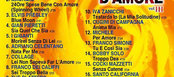 verso Copertina CD Canzoni d'Amore volume 3 di Radio Birikina