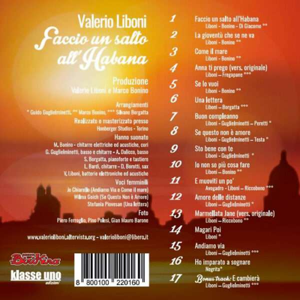CD cover - Valerio Liboni - Faccio un salto all'Habana