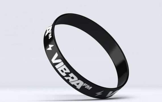 Radio Vibra FM - Braccialetto Nero Bianco