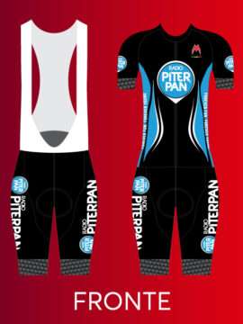 Maglia con salopette corta da ciclismo - Fronte - Donna
