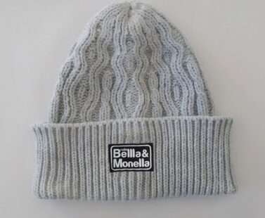 Berretto grigio con pattern Radio Bellla & Monella