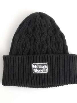 Berretto nero con pattern Radio Bellla & Monella