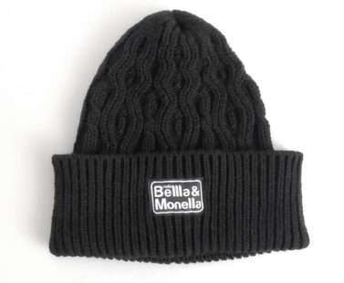 Berretto nero con pattern Radio Bellla & Monella