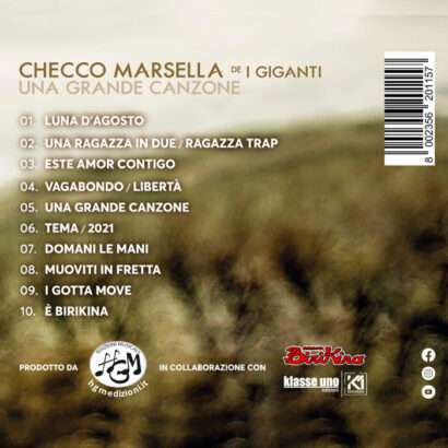 Checco Marsella - Una grande canzone - cover CD