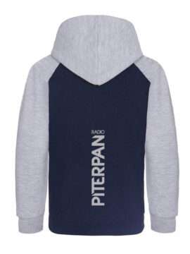 Felpa con cappuccio Blu Navy e Grigio Melange di Radio Piterpan