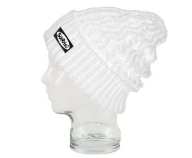 Berretto bianco con pattern Radio Sorrriso