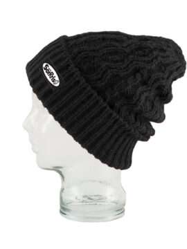 Berretto nero con pattern Radio Sorrriso