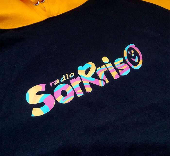 Felpa con cappuccio Nero e Giallo