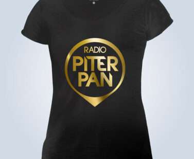 T-shirt Nera Dorata - Radio Piterpan