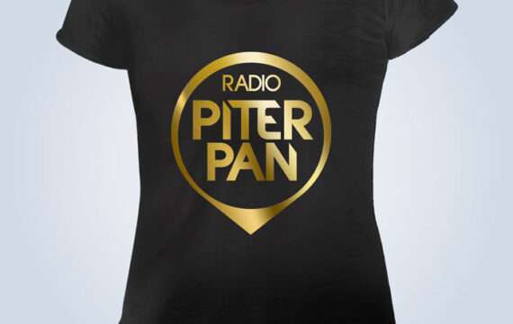 T-shirt Nera Dorata - Radio Piterpan