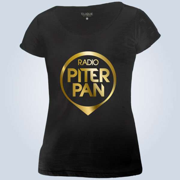 T-shirt Nera Dorata - Radio Piterpan