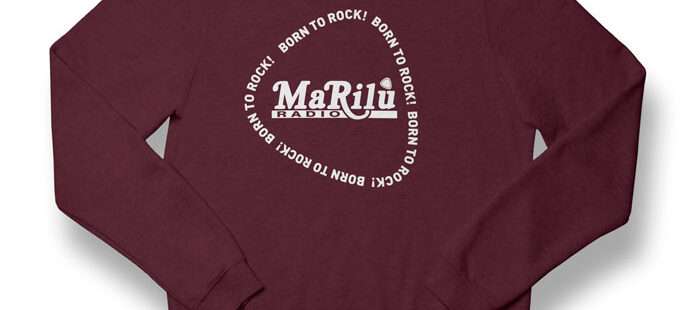 Felpa Bordeaux con logo Radio Marilù