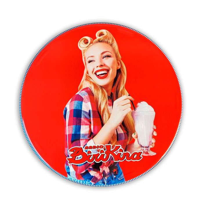 Vassoio decorativo con grafica Radio Birikina
