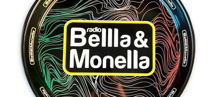 Vassoio decorativo con grafica Radio Bellla & Monella