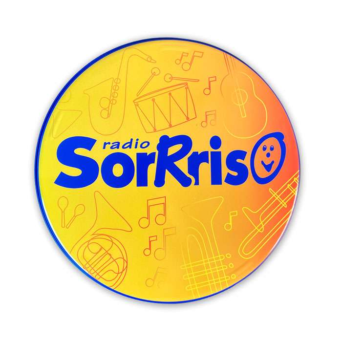Vassoio decorativo con grafica Radio Sorrriso
