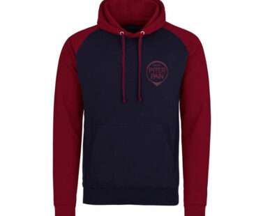 Felpa con cappuccio bicolore Blu e Bordeaux di Radio Piterpan